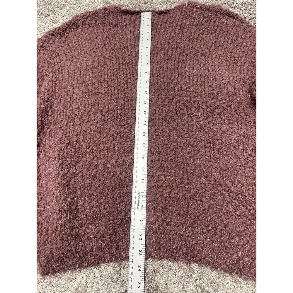 Altar'd State Fuzzy Eyelash Sweater Women's S/M‎ Rose' Mauve Oversized Boho Knit - Picture 9 of 11